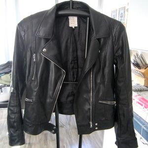 Zara t r f Outerwear Vegan Biker Jacket